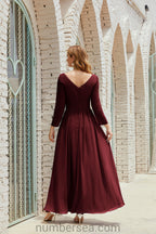 Numbersea Bridesmaid Dress Chiffon Formal Party Dress Evening Dress 28016