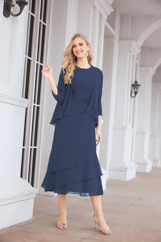 Sunnderly Two-Piece A-line Mother of The Bride Dress Formal Party Gown Dress SY28072