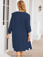 Sunnderly Mother of The Bride Dresses Prom Dress Casual Pleated Dress  SY28065