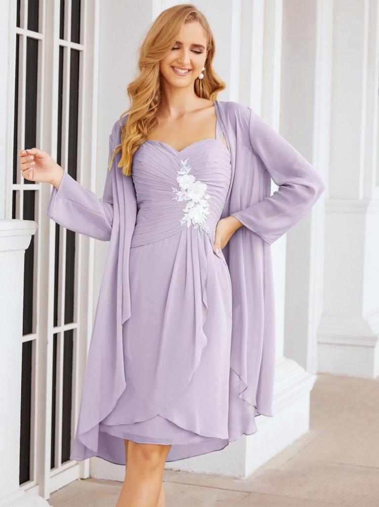 Sunnderly Mother of The Bride Groom Dresses Lace Appliques for Wedding Guest SY28066