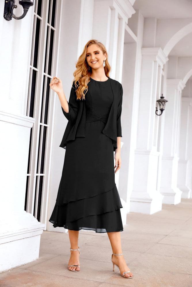 Sunnderly Two-Piece A-line Mother of The Bride Dress Formal Party Gown Dress SY28072