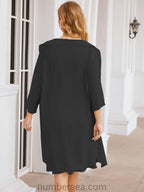 Sunnderly Mother of The Bride Dresses Prom Dress Casual Pleated Dress  SY28065