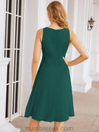 Sunnderly Mother of The Bride Dresses Prom Dress Casual Pleated Dress  SY28065