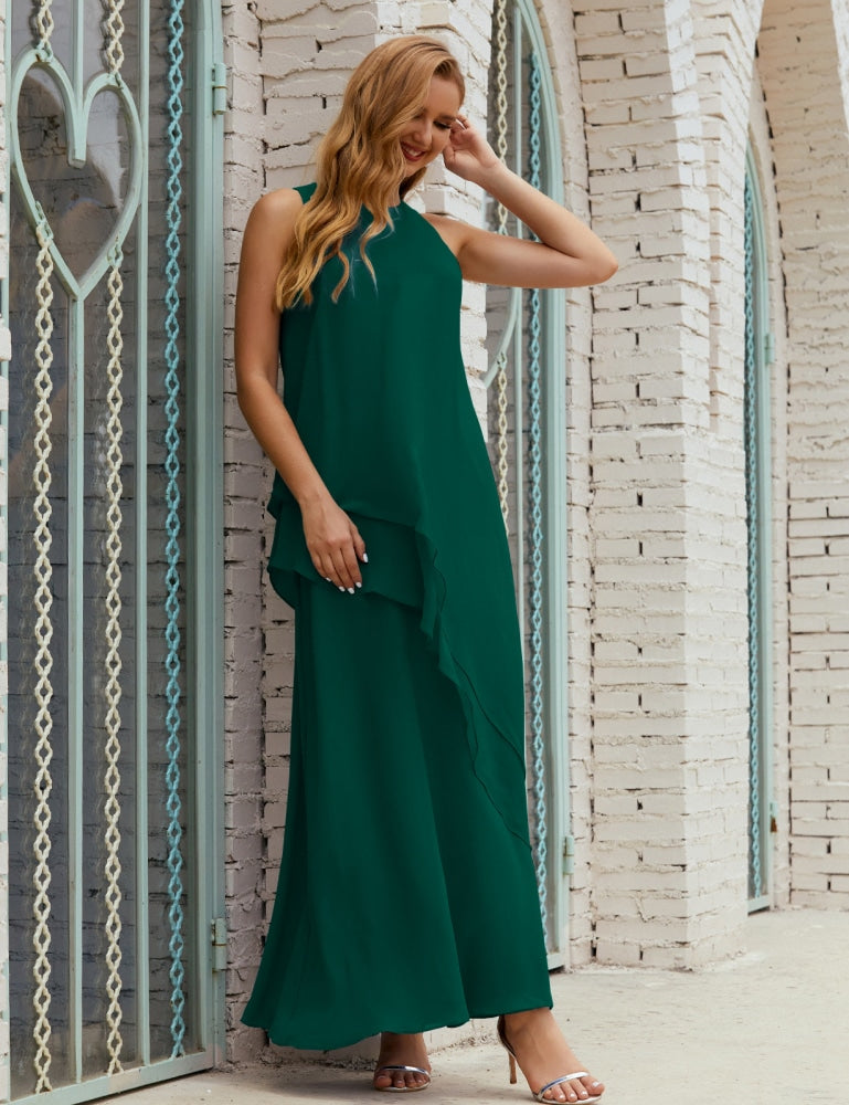 Chiffon Long Plus Size Mother of Bride Dresses Formal Bridesmaid Prom Gown SY28019