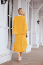 Sunnderly Two-Piece A-line Mother of The Bride Dress Formal Party Gown Dress SY28072