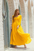 Numbersea Bridesmaid Dress Chiffon Formal Party Dress Evening Dress 28016