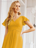 Baoleely Formal Prom Gowns for Mother of The Bride Cap Sleeves Bridesmaid Dress 28047