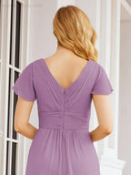 Baoleely Formal Prom Gowns for Mother of The Bride Cap Sleeves Bridesmaid Dress 28047