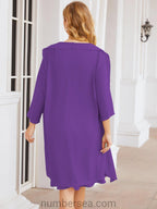 Sunnderly Mother of The Bride Dresses Prom Dress Casual Pleated Dress  SY28065