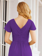 Baoleely Formal Prom Gowns for Mother of The Bride Cap Sleeves Bridesmaid Dress 28047
