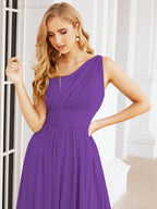 Numbersea One Shoulder Bridesmaid Dresses Long Maxi Formal Evening Party Prom Gowns 28061