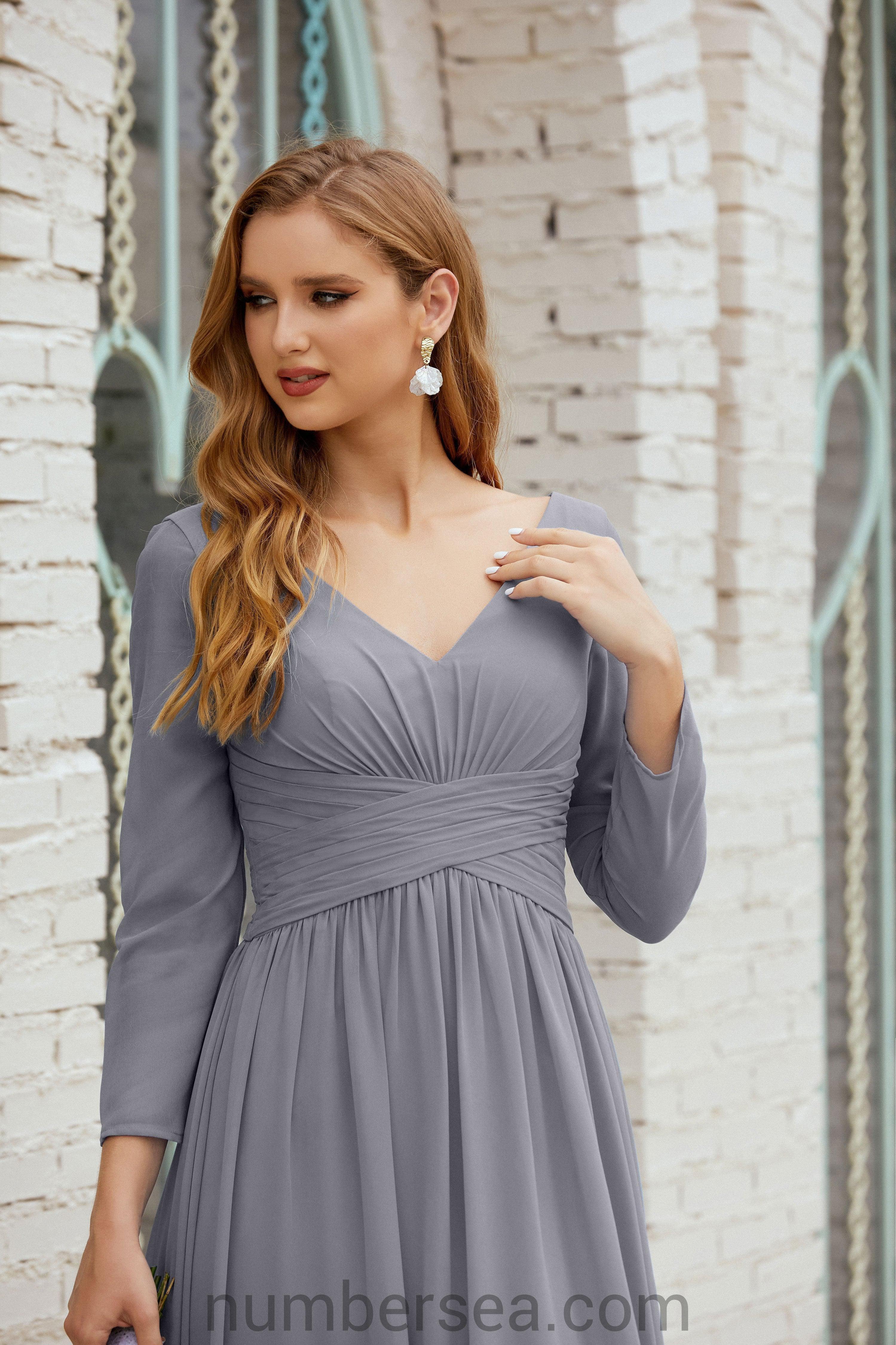 Numbersea Bridesmaid Dress Chiffon Formal Party Dress Evening Dress 28016
