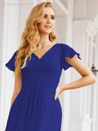 Baoleely Formal Prom Gowns for Mother of The Bride Cap Sleeves Bridesmaid Dress 28047