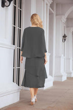 Sunnderly Two-Piece A-line Mother of The Bride Dress Formal Party Gown Dress SY28072