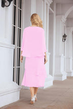Sunnderly Two-Piece A-line Mother of The Bride Dress Formal Party Gown Dress SY28072