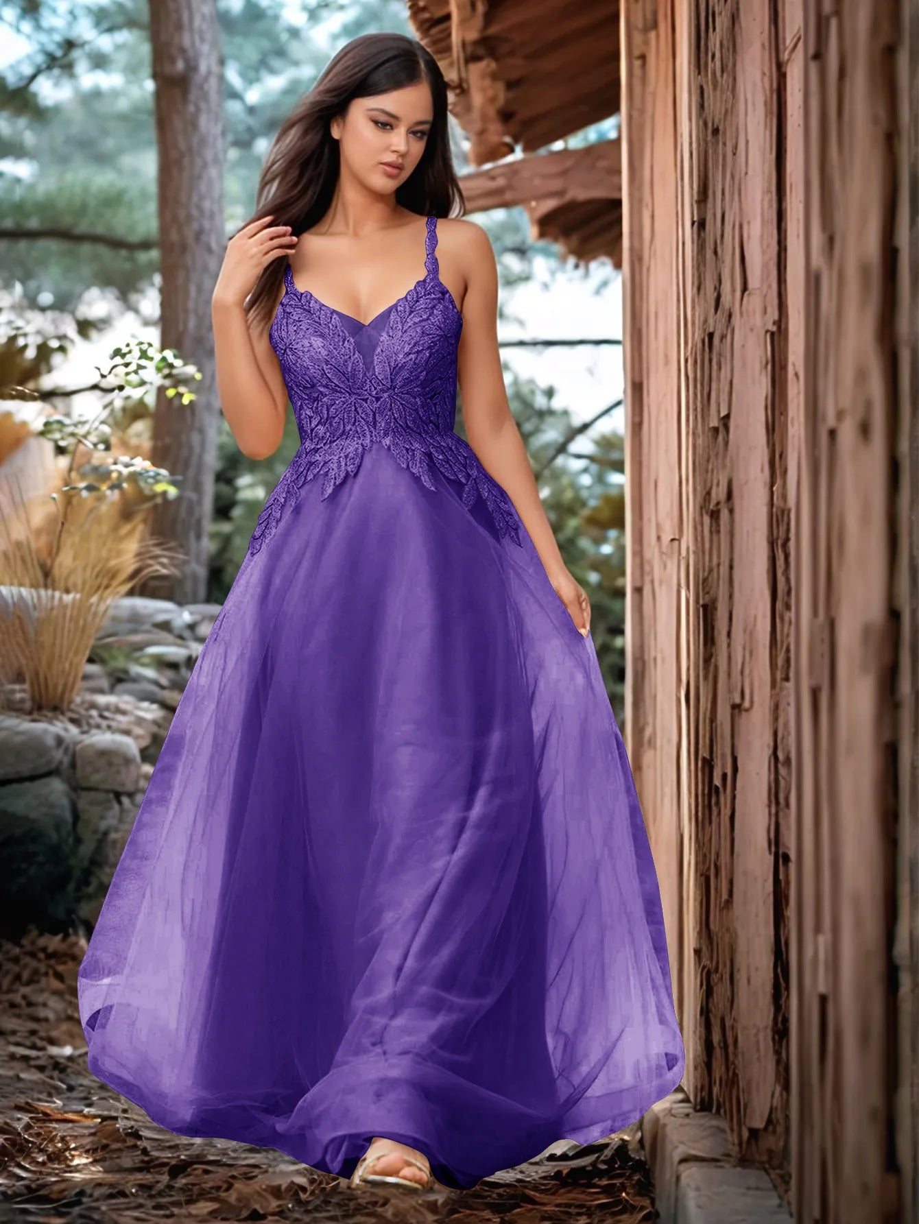 Pretty Hot Fix Sparkly Crystal Embroidery Prom Dress