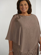A-Line/Princess Mother of the Bride Dresses with Applique & Wraps