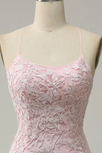 Mermaid Spaghetti Straps Long Prom Dress with Appliques