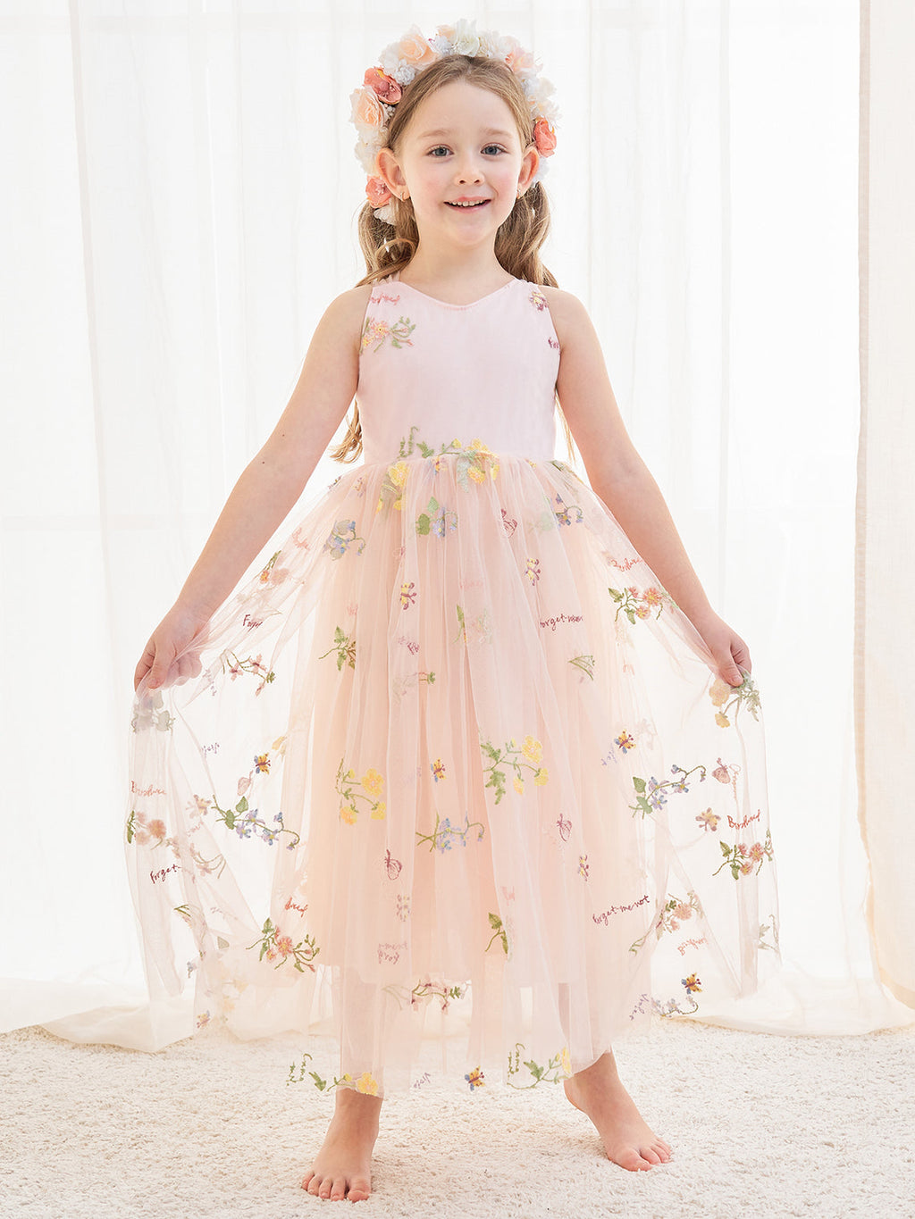 A-line Tulle Ankle-length Pink Dress (2003227599)