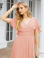 Numbersea Bridesmaid Dresses Backless Formal Prom Gowns for Evening Party Mother of The Bride Dress 28040