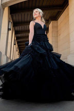 A-Line Spaghetti Straps Long Prom Dress