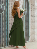Chiffon Long Plus Size Mother of Bride Dresses Formal Bridesmaid Prom Gown SY28019