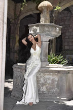 Elegant Slip Backless Maxi Prom Dress