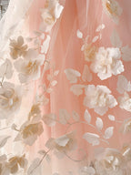 A-line Satin Tulle Floor-length Flower Girl Dress
