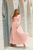 Numbersea Bridesmaid Dress Chiffon Formal Party Dress Evening Dress 28016
