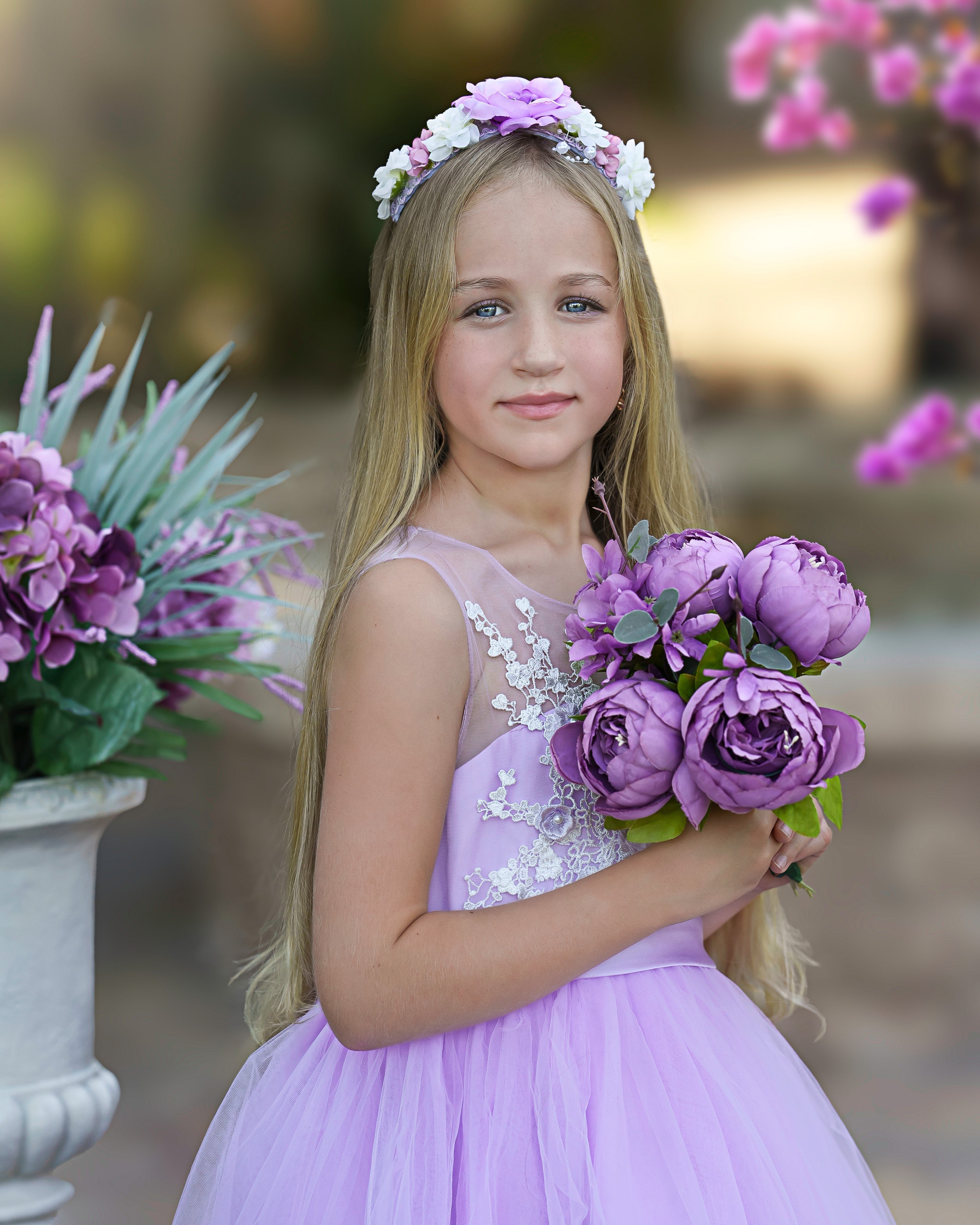 Ball-Gown/Princess Tulle Floor-length Dress
