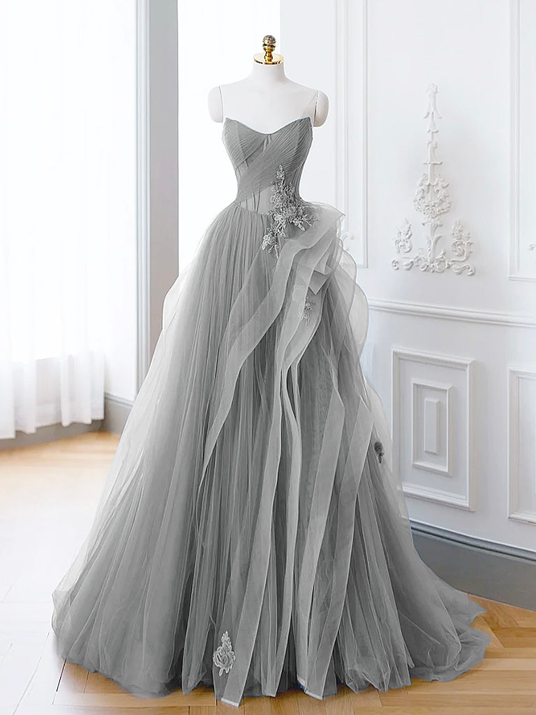 A-Line Off Shoulder Long Prom Dress Lace Long Evening Dress