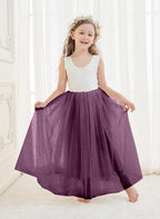 A-line Lace Tulle Ankle-length White Dress (2003227597)
