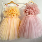 Cute Baby Girl Puffy First Communion Dress Toddler Birthday Princess Dress