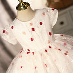 First Communion Dress Baby Girl Retro Elegant Cute Formal Princess Dresses Toddler Prom Dress