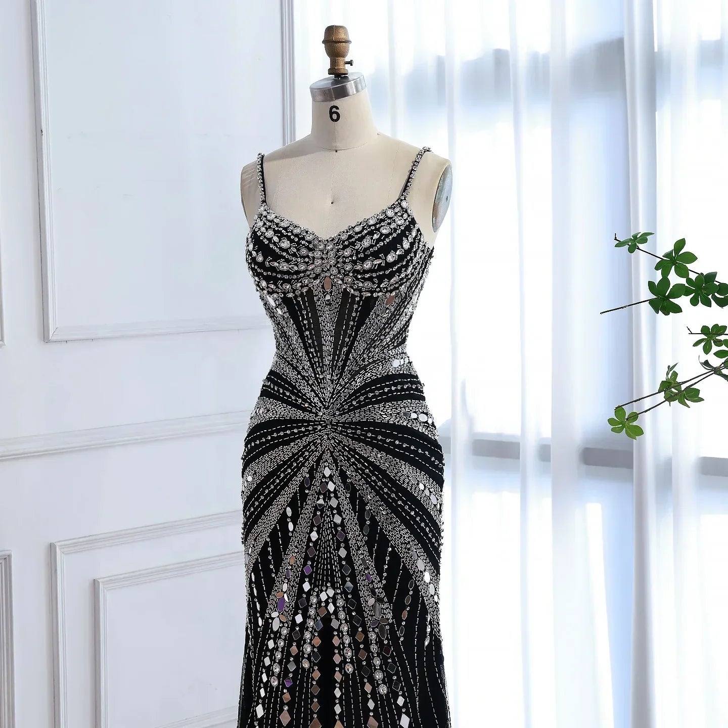 Luxury Nude Corset Beaded Mermaid Prom Dress LA72803A