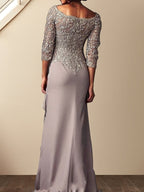 Sheath/Column Scoop Floor-Length Mother of the Bride Dresses