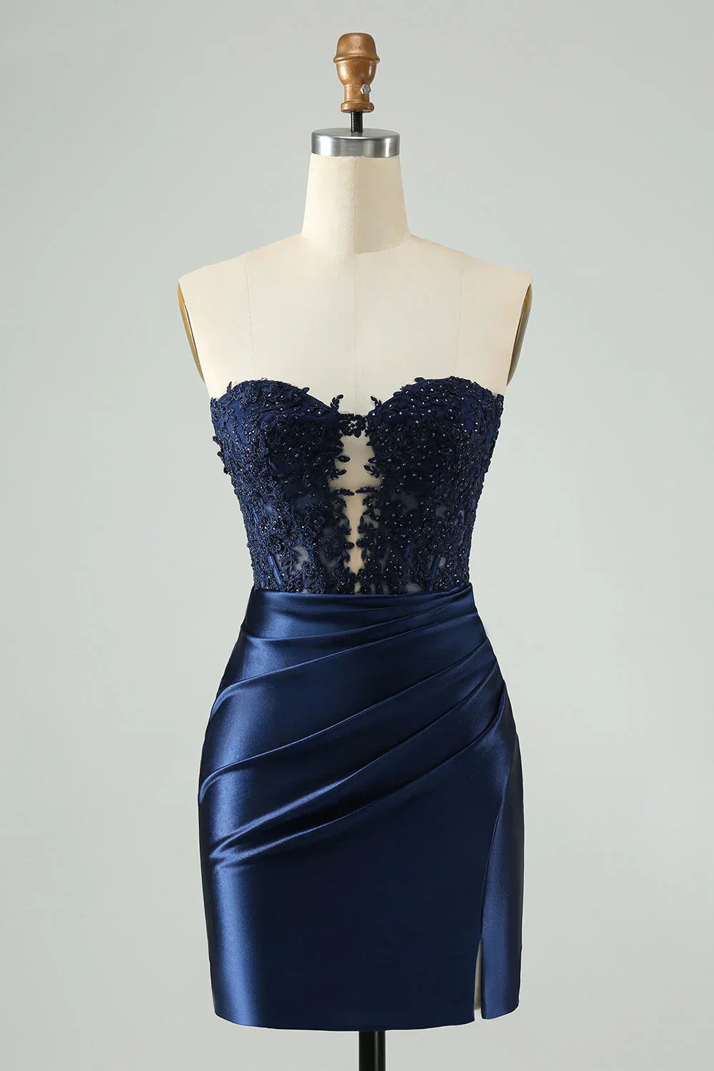 Sparkly Strapless Beaded Appliques Fuchsia Homecoming Dress