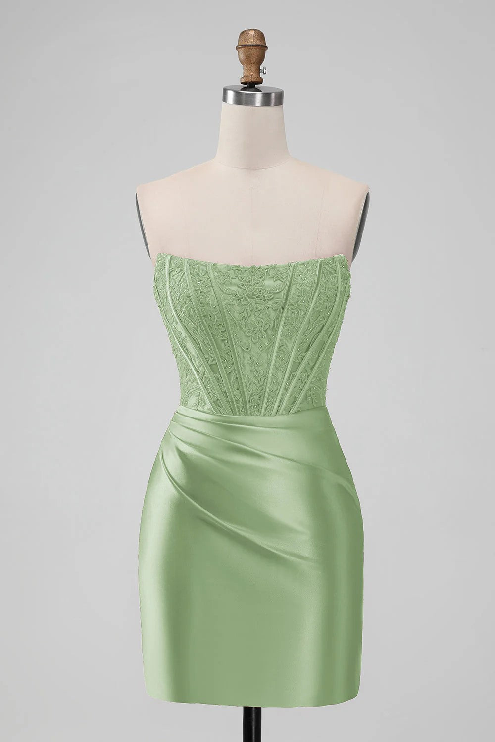 Strapless Bodycon Homecoming Dress Short Prom Dress