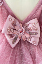 Ball-Gown/Princess Tulle Knee-length Birthday Flower Girl Dress