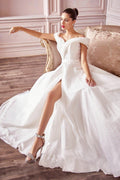 Glitter Long Plus Size Wedding Dress