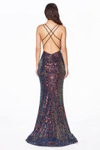 Long Formal Sleeveless Fitted Evening Prom Dress