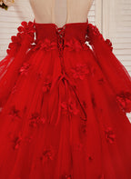 3D Flower Princess Ball Gown Flower Girl Dresses