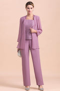 Elegant Cap-Sleeves Lace Chiffon Affordable Mother of Bride Online with Wrap