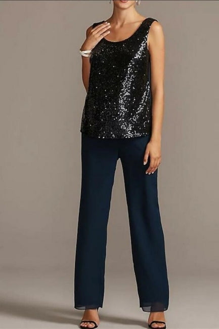 Elegant Mother of the Bride Dresses Chiffon Bridesmaid Jumpsuit