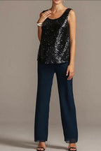 Elegant Mother of the Bride Dresses Chiffon Bridesmaid Jumpsuit