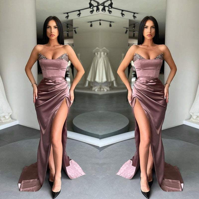 Gorgeous Mermaid Long Prom Dress With Split Sequins
