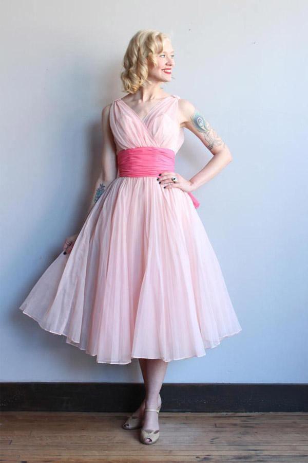 Homecoming Dress Chiffon Vintage Short Prom Dress Party Dress