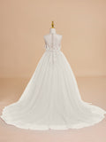 Ball-Gown/Princess Tulle Sweep Train Flower Girl Dress