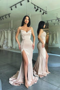 Modern Mermaid Long Prom Dress With Side Slit Sweetheart