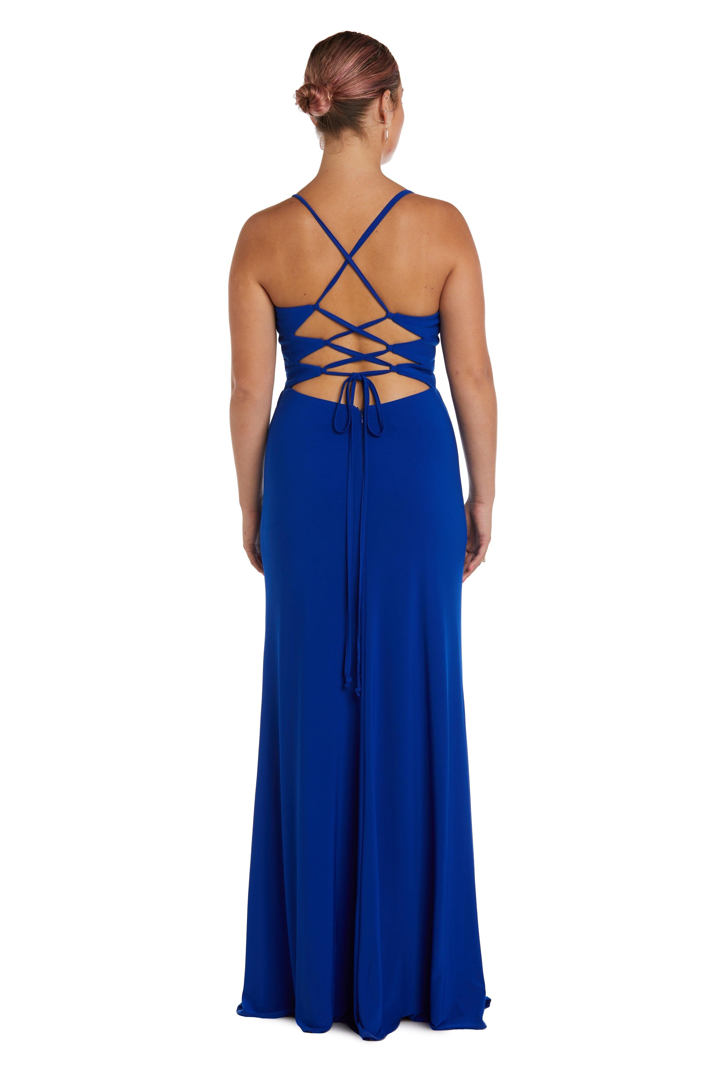 Long Spaghetti Strap Prom Dress